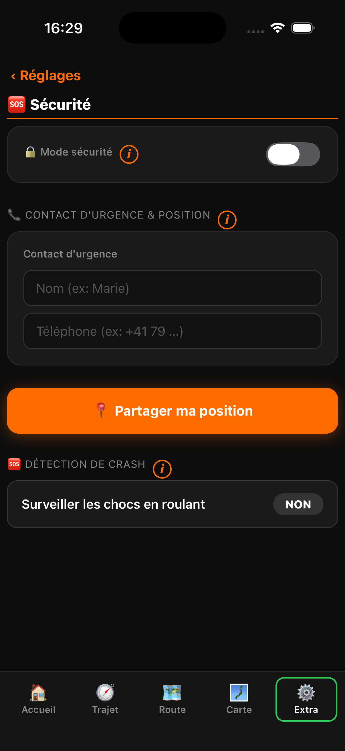 Fonctions de sécurité